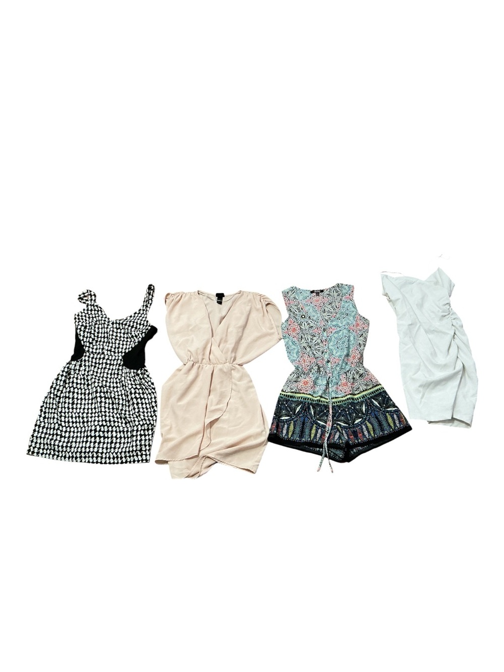 Zara Cream Wrap Mini Dress